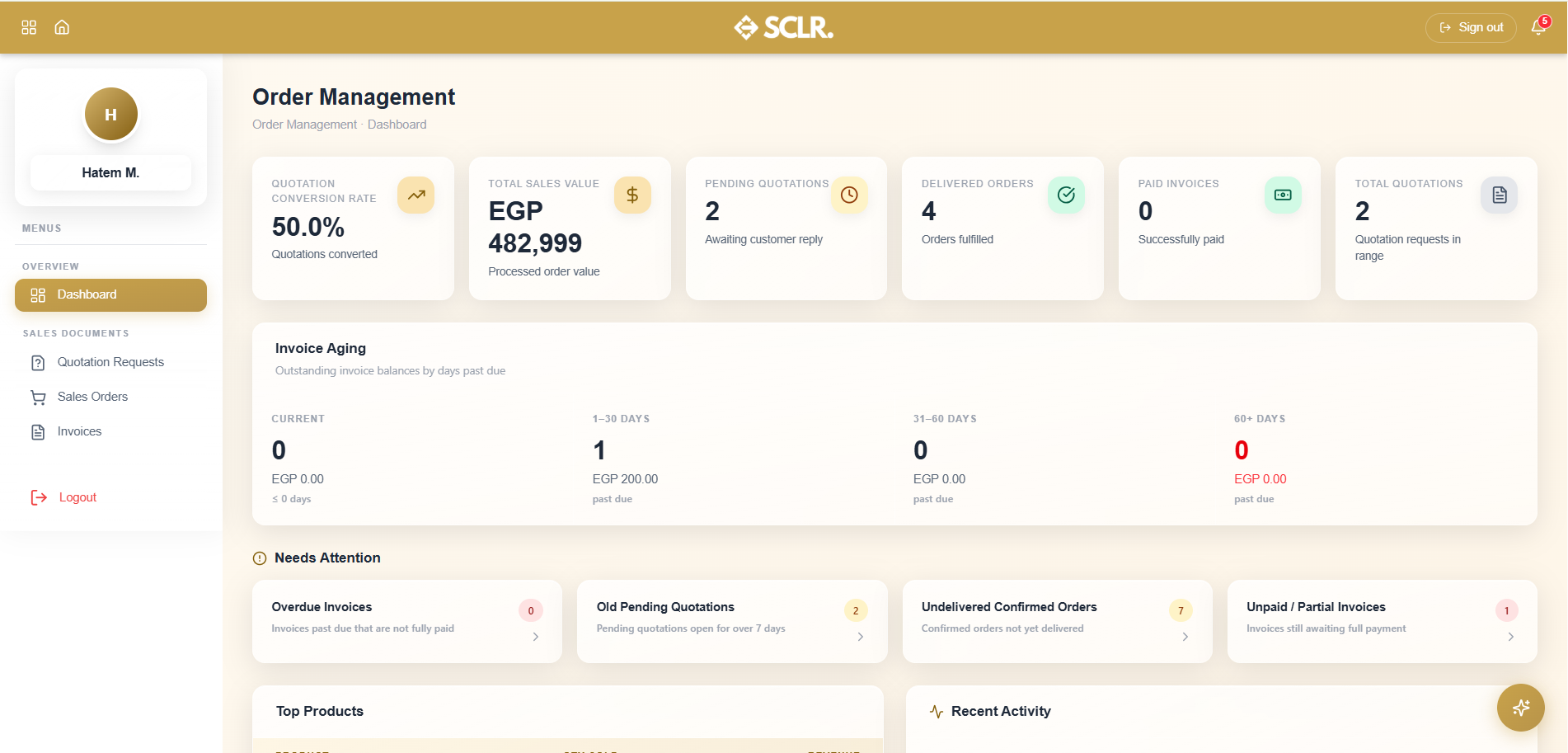 Order Management Dashboard
